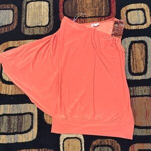 Studio Y Vibrant Coral Blouse